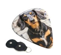 Paquete de 6 púas de guitarra, 3 púas de guitarra de pelo largo de diferentes grosores con bolsa organizadora de almacenamiento, púas de guitarra eléctrica, púas para guitarra acústica, púas de bajo