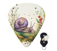 Paquete de 6 púas de guitarra, 3 púas de guitarra personalizadas de diferentes grosores, encantadoras púas de caracol para guitarra eléctrica, bajo, 4 unidades de 0,46 mm, 4 unidades de 0,71 mm, 4