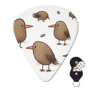 Paquete de 6 púas de guitarra, 3 púas de guitarra personalizadas de diferentes grosores, kiwi, pájaros, lindas púas de guitarra eléctrica, bajo, 4 unidades de 0,46 mm, 4 piezas de 0,71 mm, 4 piezas de
