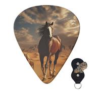 Paquete de 6 púas de guitarra, 3 púas de guitarra personalizadas de diferentes grosores, púas de caballo en el desierto, púas de guitarra eléctrica y bajo, 4 unidades de 0,46 mm, 4 unidades de 0,71 mm