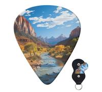 Paquete de 6 púas de guitarra, 3 púas de guitarra personalizadas de diferentes grosores, púas de guitarra del Parque Nacional Zion, púas de guitarra eléctrica y bajo, 4 unidades de 0,46 mm, 4 unidades