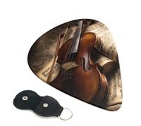 Paquete de 6 púas de guitarra, 3 púas de violín y libro de diferentes grosores con bolsa organizadora, púas de guitarra eléctrica, púas para guitarras acústicas, púas de bajo (0.46 mm, 0.71 mm, 0.96