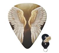 Paquete de 6 púas de guitarra, 3 púas personalizadas de diferentes grosores, púas de guitarra con alas de ángel, púas de guitarra eléctrica y bajo, 4 unidades de 0,46 mm, 4 unidades de 0,71 mm, 4