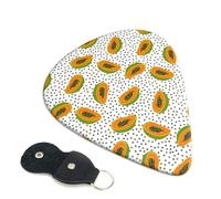 Paquete de 6 púas de guitarra con lunares verdes de papaya, 0,46, 0,71, 0,93 mm, incluye púas de guitarra fina, media y pesada, púas de guitarra eléctrica para guitarra acústica, bajo, ukelele