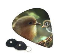 Paquete de 6 púas de guitarra de 3 diferentes grosores, kiwi pájaros, lindas púas de guitarra con bolsa organizadora, púas de guitarra eléctrica, púas para guitarra acústica, púas de bajo (0.46 mm
