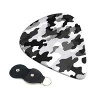 Paquete de 6 púas de guitarra de 3 grosores diferentes, color negro, gris, blanco, camuflaje, con bolsa organizadora, púas de guitarra eléctrica, púas para guitarra acústica, púas de bajo (0.46 mm