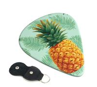 Paquete de 6 púas de guitarra de 3 grosores diferentes de frutas tropicales y piñas, con bolsa organizadora, púas de guitarra eléctrica, púas para guitarra acústica, púas de bajo (0.46 mm, 0.71 mm