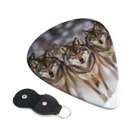 Paquete de 6 púas de guitarra de 3 grosores diferentes de lobos, púas de guitarra con bolsa organizadora, púas de guitarra eléctrica, púas para guitarras acústicas, púas de bajo (0.46 mm, 0.71 mm