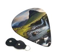 Paquete de 6 púas de guitarra de 3 grosores diferentes, hermosas púas de guitarra de Islandia con bolsa organizadora de almacenamiento para guitarras acústicas, púas de bajo (0.46 mm, 0.71 mm, 0.96 mm