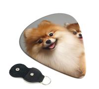 Paquete de 6 púas de guitarra de 3 grosores diferentes, lindas púas de guitarra pomerania con bolsa organizadora de almacenamiento, púas de guitarra eléctrica, púas para guitarra acústica, púas de