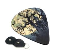 Paquete de 6 púas de guitarra de 3 grosores diferentes para Halloween, árbol muerto, con bolsa organizadora, púas de guitarra eléctrica, púas para guitarras acústicas, púas de bajo (0.46 mm, 0.71 mm