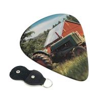 Paquete de 6 púas de guitarra de 3 grosores diferentes para tractor de granja con bolsa organizadora de almacenamiento, púas de guitarra eléctrica, púas para guitarras acústicas, púas de bajo (0.46 mm