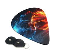 Paquete de 6 púas para guitarra, 3 bolas de hielo y fuego de diferentes grosores, púas de guitarra con bolsa organizadora, púas de guitarra eléctrica, púas para guitarras acústicas, púas de bajo (0.46