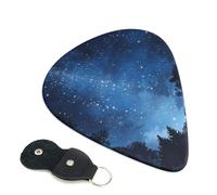 Paquete de 6 púas para guitarra, 3 grosores diferentes, estrellas de cielo nocturno, púas de guitarra con bolsa organizadora, púas de guitarra eléctrica, púas para guitarras acústicas, púas de bajo