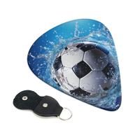 Paquete de 6 púas para guitarra, 3 púas de diferentes grosores para balón de fútbol, guitarra de agua, con bolsa organizadora, púas de guitarra eléctrica, púas para guitarras acústicas, púas de bajo