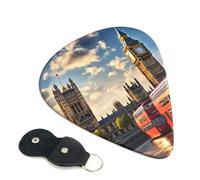 Paquete de 6 púas para guitarra, 3 púas de guitarra Big Ben de diferentes grosores con bolsa organizadora, púas de guitarra eléctrica, púas para guitarra acústica, púas de bajo (0.46 mm, 0.71 mm, 0.96