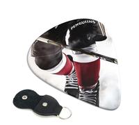 Paquete de 6 púas para guitarra, 3 púas de guitarra con patrón de hockey sobre hielo de diferentes grosores, con bolsa organizadora, púas de guitarra eléctrica, púas para guitarras acústicas, púas de