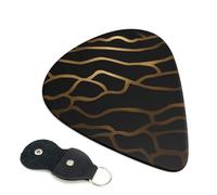 Paquete de 6 púas para guitarra, 3 púas de guitarra de diferentes grosores con diseño de leopardo y tigre con bolsa organizadora, púas de guitarra eléctrica, púas para guitarra acústica, púas de bajo