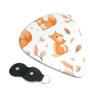 Paquete de 6 púas para guitarra, 3 púas de guitarra de diferentes grosores, lindas ardillas con bolsa organizadora, púas de guitarra eléctrica, púas para guitarra acústica, púas de bajo (0.46 mm, 0.71