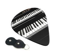 Paquete de 6 púas para guitarra, 3 teclas de piano en blanco y negro de diferentes grosores, púas de guitarra con bolsa organizadora, púas de guitarra eléctrica, púa para guitarra acústica, púa de