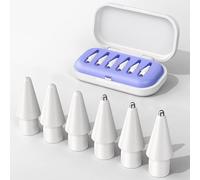 Paquete de 6 puntas de repuesto para lápiz Apple, puntas de lápiz de aguja con funda, puntas de lápiz Apple no se desgastan para Apple Pencil de 2ª generación/1ª generación/USB C/Pencil Pro, juegos de
