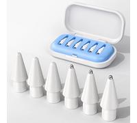 Paquete de 6 puntas de repuesto para lápiz Apple, puntas de lápiz de aguja con funda, puntas de lápiz Apple no se desgastan para Apple Pencil de 2ª generación/1ª generación/USB C/Pencil Pro, juegos de