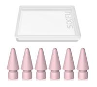 Paquete de 6 puntas para lápiz Apple, punta de lápiz Apple compatible con iPad Pencil Tip con funda para Apple Pencil Pro/USB-C/1ª generación/2ª generación iPencil(rosa)