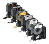 Paquete de 6 recambios compatibles para etiquetadora Dymo D1, repuesto para cinta de etiquetas Dymo D1 de 1,27 cm 45013 45010 45016 45017 45018 45019 para DYMO LabelManager 160 280 PnP 360D 210D