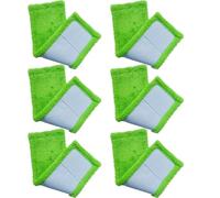 Paquete de 6 recambios de microfibra para mopa de piso de madera dura compatible con 3M Scotch-Brite M-005 para mopa de piso para uso húmedo y seco