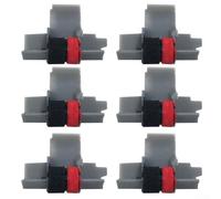 Paquete de 6 rodillos de tinta para calculadora IR-40T, color negro y rojo, compatibles con Sanyo CX5322DP, Seiko M42T, Citizen CX123, EL2626, Canon P42T-11