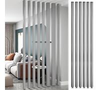 Paquete de 6 separadores de habitación de madera, pantallas de privacidad para suelo a techo, listones decorativos de pared, sin necesidad de taladrar, elegante separador de espacio para el hogar y la