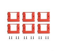 Paquete de 6 soportes de batería de pared para baterías X-Change de 18 V, estante de almacenamiento ABS rojo compatible con, 3.25 x 2.8 x 0.6 pulgadas