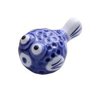 Paquete de 6 soportes de cerámica para palillos, cuchara de pez globo, soporte para decoración de mesa, soporte para palillos, material de cerámica, soportes para palillos