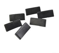 Paquete de 6 soportes de plástico de repuesto de 65 mm para marcos de litera de día de metal, madera, cuero, listones negros, clips de soporte, conectores de piezas de reparación