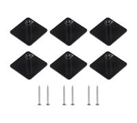 Paquete de 6 soportes para batidora KitchenAid, compatible con batidor Flex Edge, batidor plano, gancho de masa y látigo de alambre, color negro