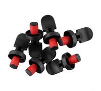 Paquete de 6 tapones para botellas de vino, tapones herméticos a prueba de fugas para vino, cerveza, vinagre, aceite, plástico PP reutilizable y sellos de goma, negro y blanco (negro)