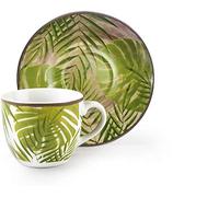 Paquete de 6 tazas de café con hojas