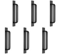 Paquete de 6 tiradores de armario sin taladrar, adhesivo fuerte, 147 mm, a prueba de óxido, para puertas corredizas y cajones de cocina, tiras resistentes y palo