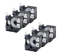 Paquete de 6 tubos termorretráctiles industriales para cinta de etiquetas DYMO 18057 para cables de 3/4 pulgadas x 5 pies 19 mm x 1,5 m, con DYMO Rhino Pro 4200 5200 5000 6000 etiquetas industriales