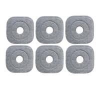 Paquete de 6 Unidades compatibles con la mopa giratoria True & Tidy SPIN-800 TrueClean M16, Almohadillas cuadradas de Microfibra, se Adapta a la mayoría de fregonas giratorias cuadradas (M16-006)