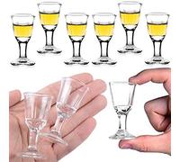 Paquete de 6 Vasos de Chupito de 10 ml - Mini Copas para Vino, Licor, Bebidas Alcohólicas Chinas, Japonesas - Pequeños Vasos Transparentes para Tequila, Vodka