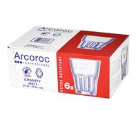 Paquete De 6 Vasos De Vidrio Templado Granity Cl 27 Transparente ARC