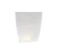 Paquete De 6 Vasos H&H De Vidrio Alabastro Blanco Cl 23