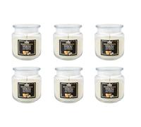 Paquete de 6 velas perfumadas en tarro mediano, cera vegetal 100%, vegana, duración hasta 80 horas - Aromaterapia - Neroli - Relajante - Made in Italy - Cereria Di Giorgio