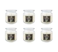 Paquete de 6 velas perfumadas en tarro mediano, cera vegetal 100%, vegana, duración hasta 80 horas - Aromaterapia - Tuberosa - Sensualidad - Made in Italy - Cereria Di Giorgio