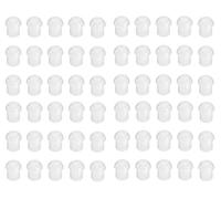 Paquete de 60 almohadillas de repuesto de goma de silicona blanca para auriculares de tubo acústico de radio, auriculares de tubo de bobina, auriculares para Motorola Baofeng Kenwood Midland Yaesu