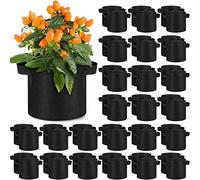 Paquete de 60 Bolsas de Cultivo de 2 galones, macetas de Tela de aireación a Granel con Asas, Bolsas de jardín no Tejidas Gruesas para Cultivar Verduras, macetas de Cultivo Resistentes, Bolsas de