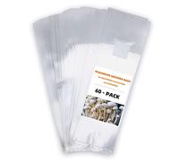Paquete de 60 bolsas de cultivo de hongos con filtro transpirable de 0.2 micras, bolsas grandes de 6 x 5 x 20 pulgadas, bolsas de engendro de hongos extra gruesas de 6 mil, bolsas de sustrato a granel