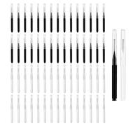 Paquete de 60 cepillos spoolie para cejas, mini cepillo micro portátil con tapa, peine multifuncional para pestañas y extensiones (Negro, Blanco)