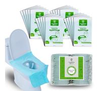 Paquete de 60 fundas desechables extragrandes para asientos de inodoro, material de polietileno, fundas de asiento de inodoro de viaje para adultos y entrenamiento para ir al baño, forros de asiento
